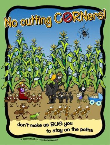 Stay on the Paths (Bug) Sign - The MAiZE